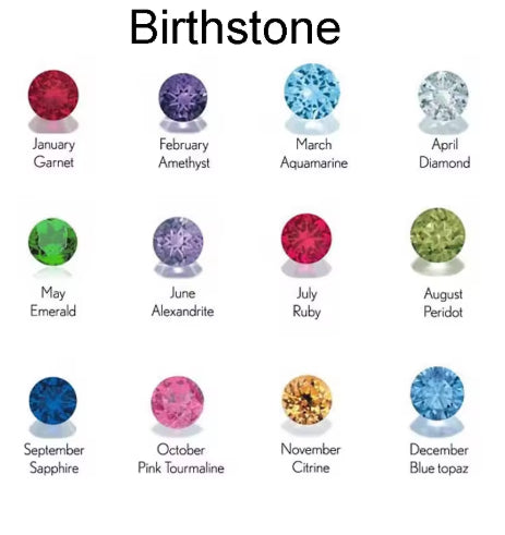 Custom Birthstone Name Necklace Personalized Arabic Birthstone Name Necklace