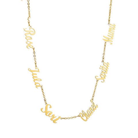 Name Custom Necklace Customize Multiple Name Necklaces